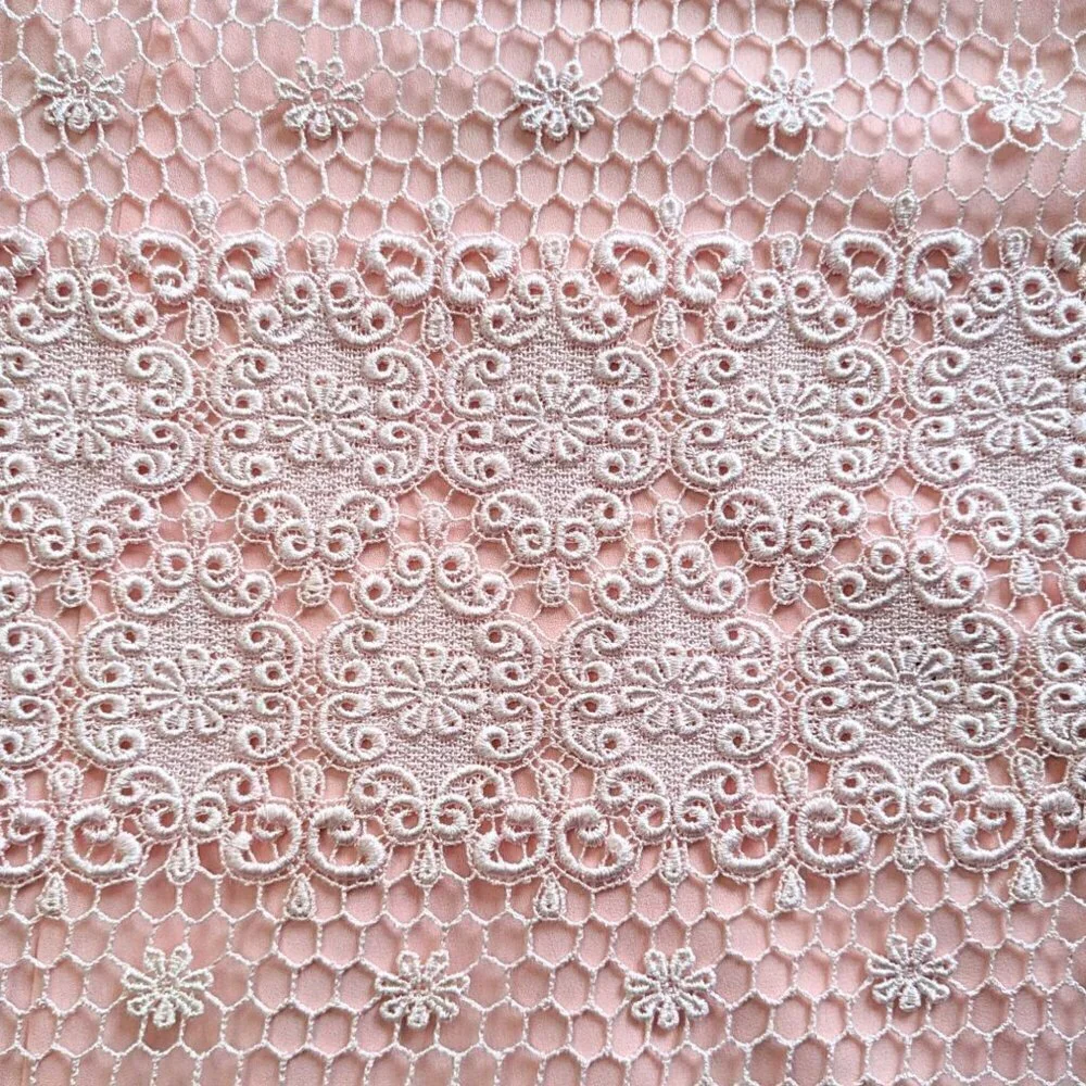 Vintage 90s CELINE NEW YORK Mystery Pink Chiffon & Lace Evening Dress Size 14/16